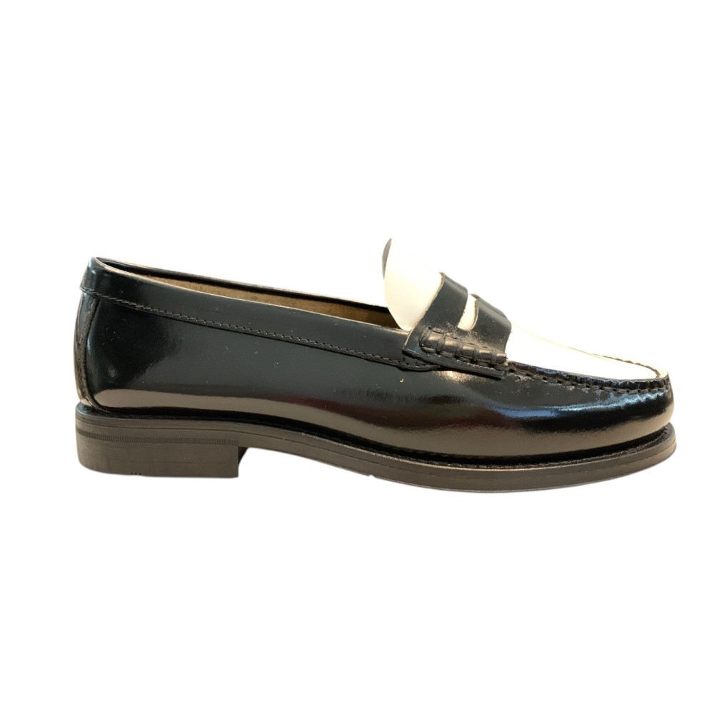MOCCASSIN SAXONE WOMAN BLACK WHITE