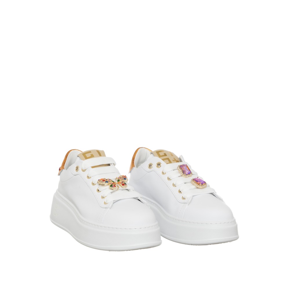 SNEAKERS GIO+ PIA FARFALLA BIANCO ARANCIO
