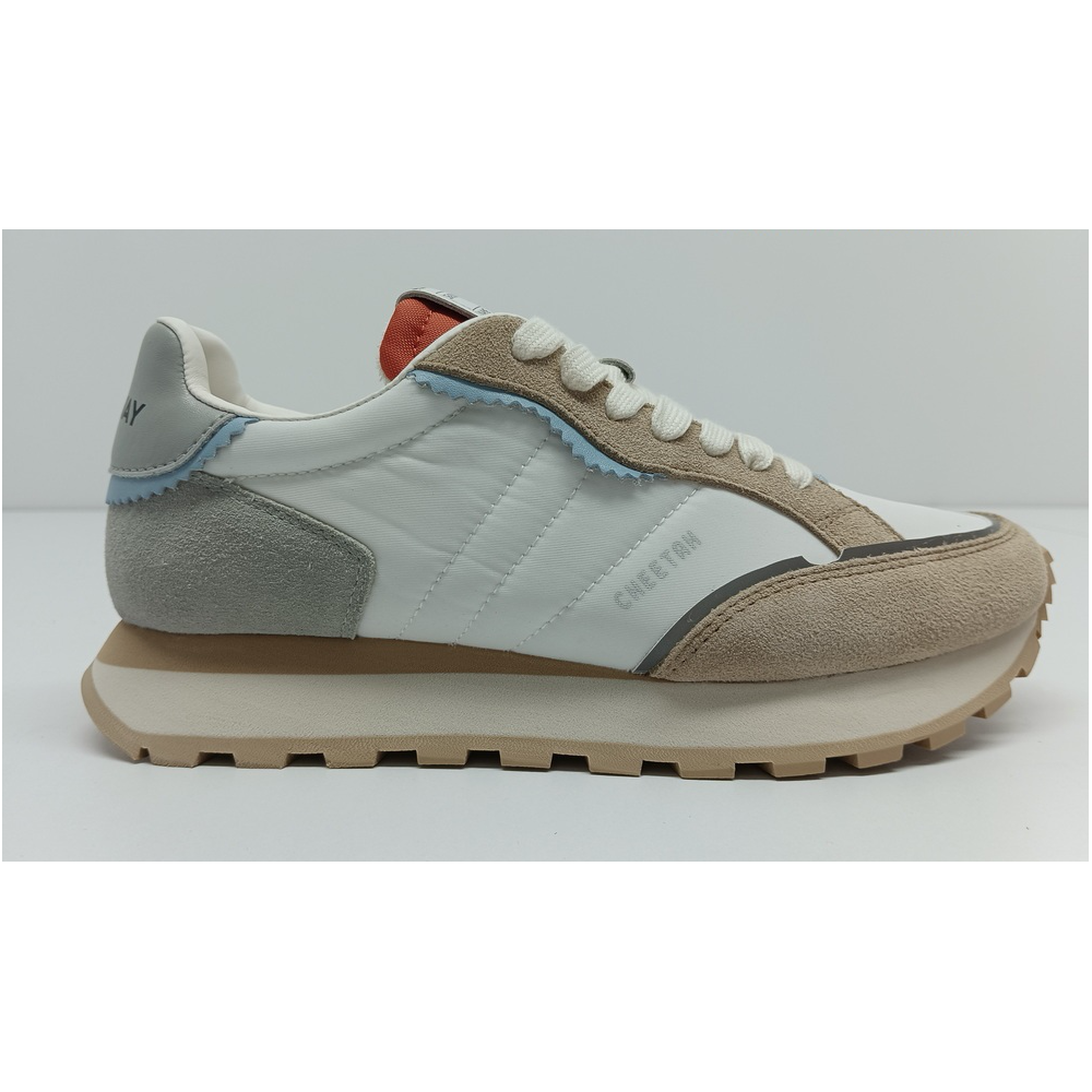 SNEAKERS MONOWAY CHEETAH WOMAN WHITE GREY BEIGE