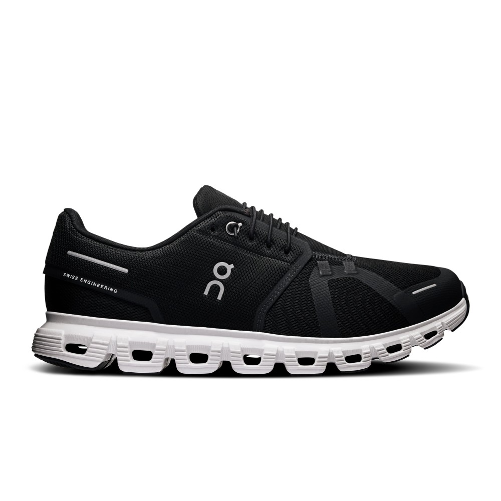 SHOES ON CLOUD 6 MAN BLACK WHITE