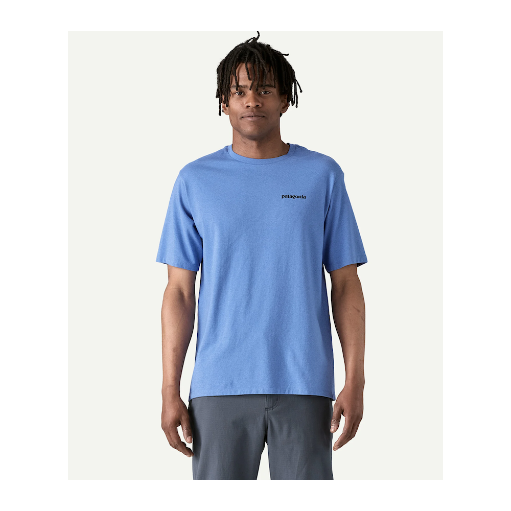 T-SHIRT PATAGONIA P6 LOGO RESPONSIBILI TEE MAN ABUNDANT BLUE