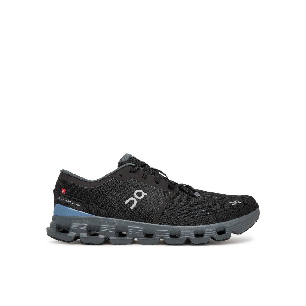 SCARPE ON CLOUD X 4 UOMO BLACK CHAMBRAY
